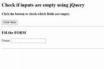 Check If Inputs Are Empty Using jQuery