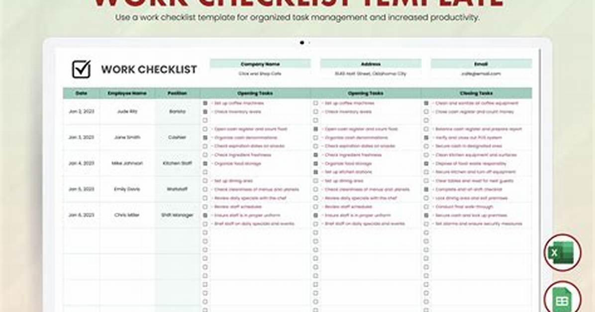 Checklist Template