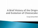 Cheesecake Origin
