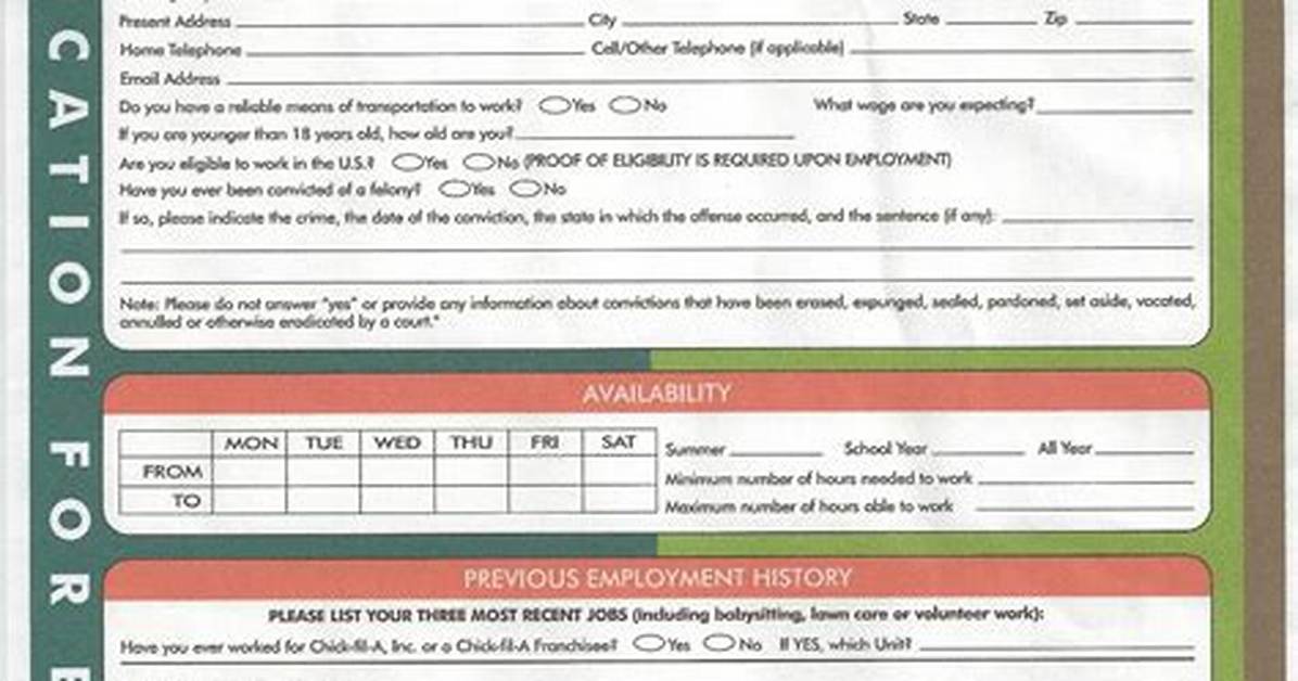 Chick Fil a Application