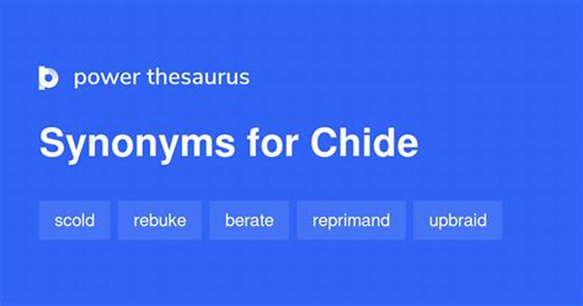Chide Synonym