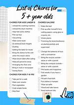 Chores for 5 Year Olds