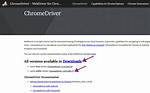 Chrome Driver Download for Selenium