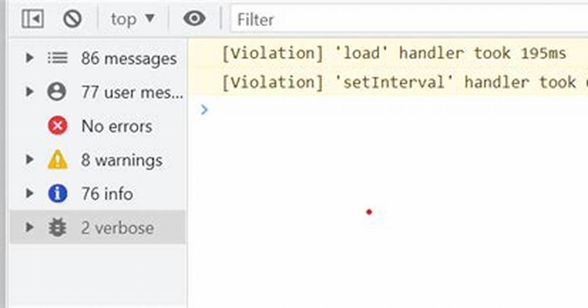 Chrome [Violation] 'Load' Handler Took 808Ms