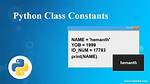 Class Constants in Python