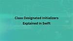 Class Has No Initializers Swift