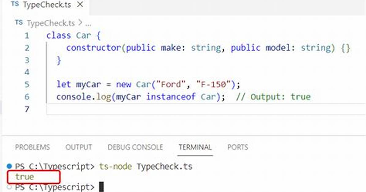 Class Type Check in Typescript