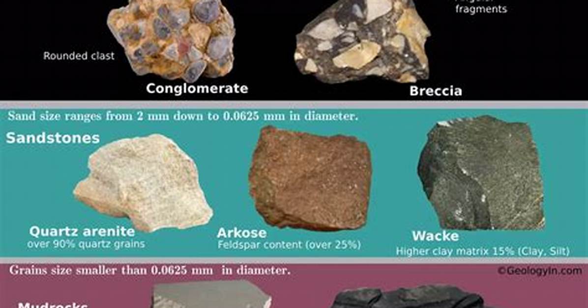 Clastic Sedimentary Rocks Examples