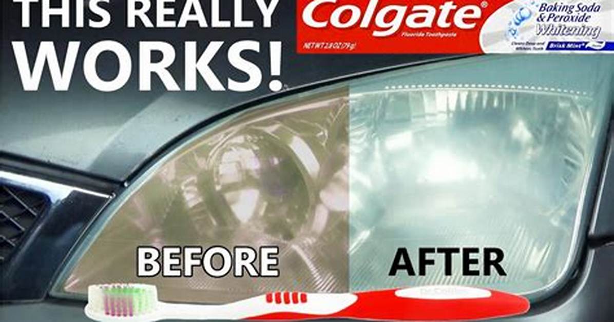 Clean Headlights with Toothpaste