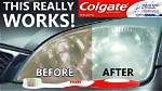 Clean Headlights with Toothpaste