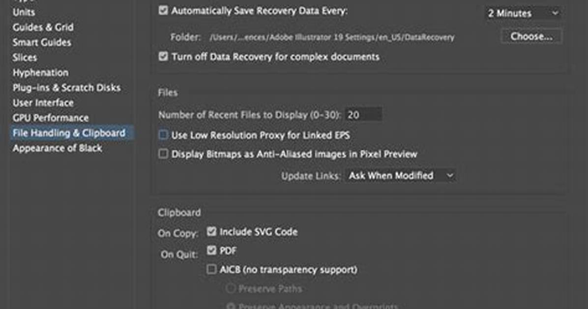 Clear Illustrator Cache