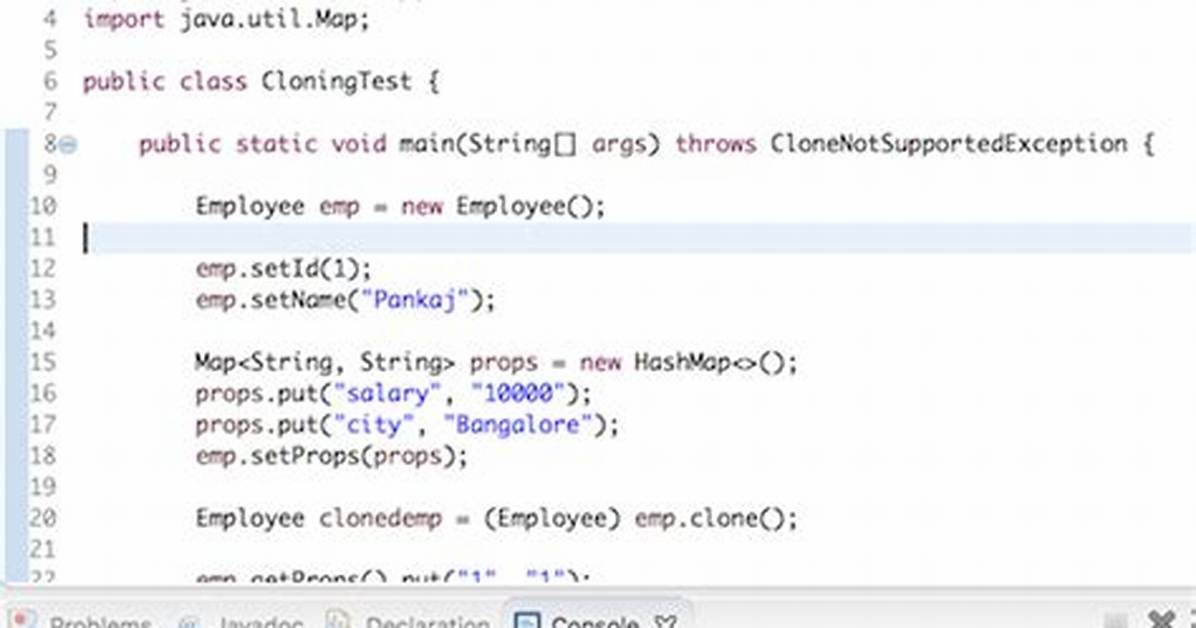 Clone Method for Java Arrays