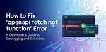 (Closed) Typeerror: Fetch Is Not a Function, What Did I Do Wrong?