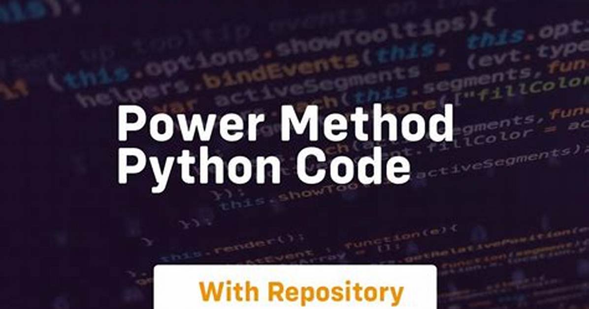 Coding the Power Method in Python