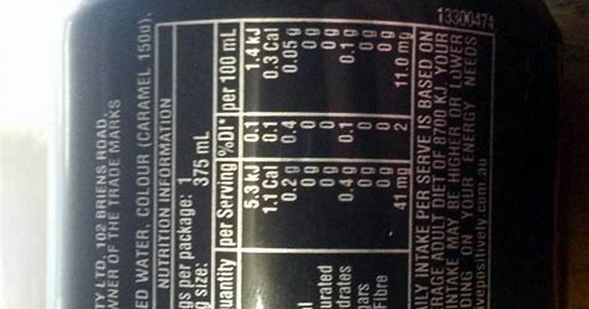 Coke Zero Sodium
