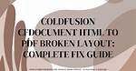 Coldfusion - Cfdocument Title in Url