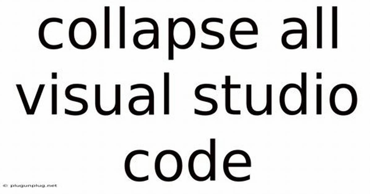 Collapse All Methods in Visual Studio Code [Duplicate]