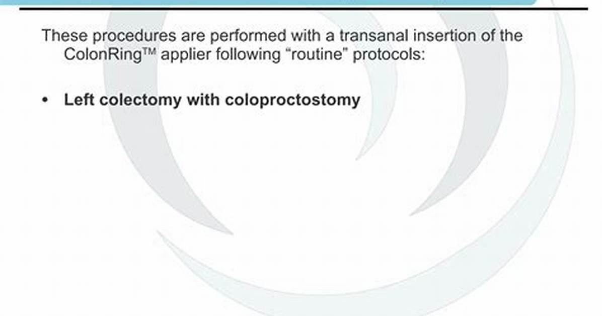 Coloproctostomy