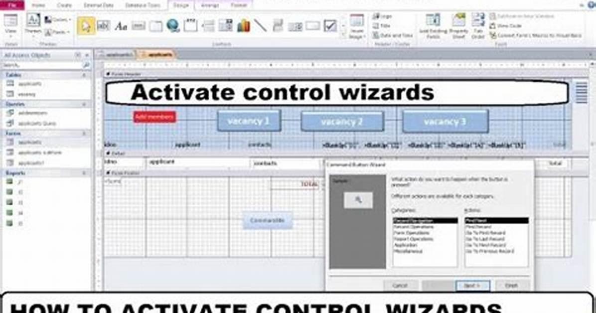 Command Button Wizard Doesn't Start