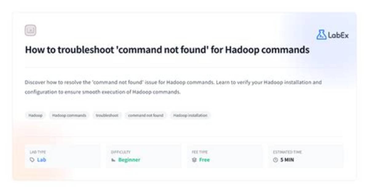 "Command Not Found" Message While Executing "Hadoop Namenode -Format"