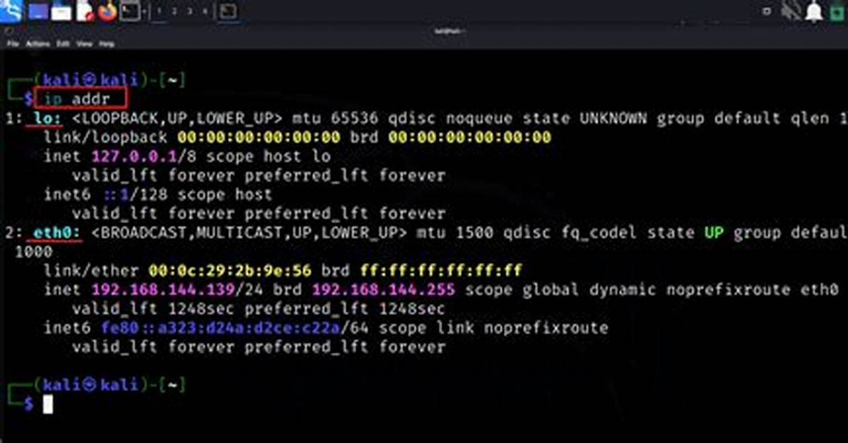 Command to Find Network Interface for Ip