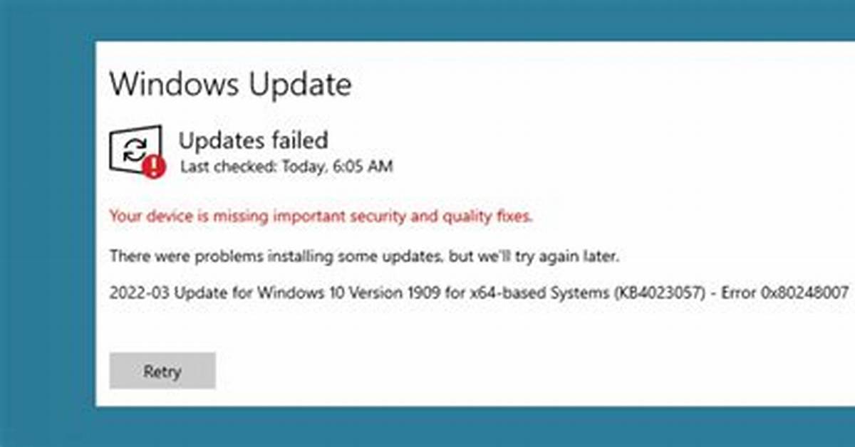 Common Issues with Windows Update