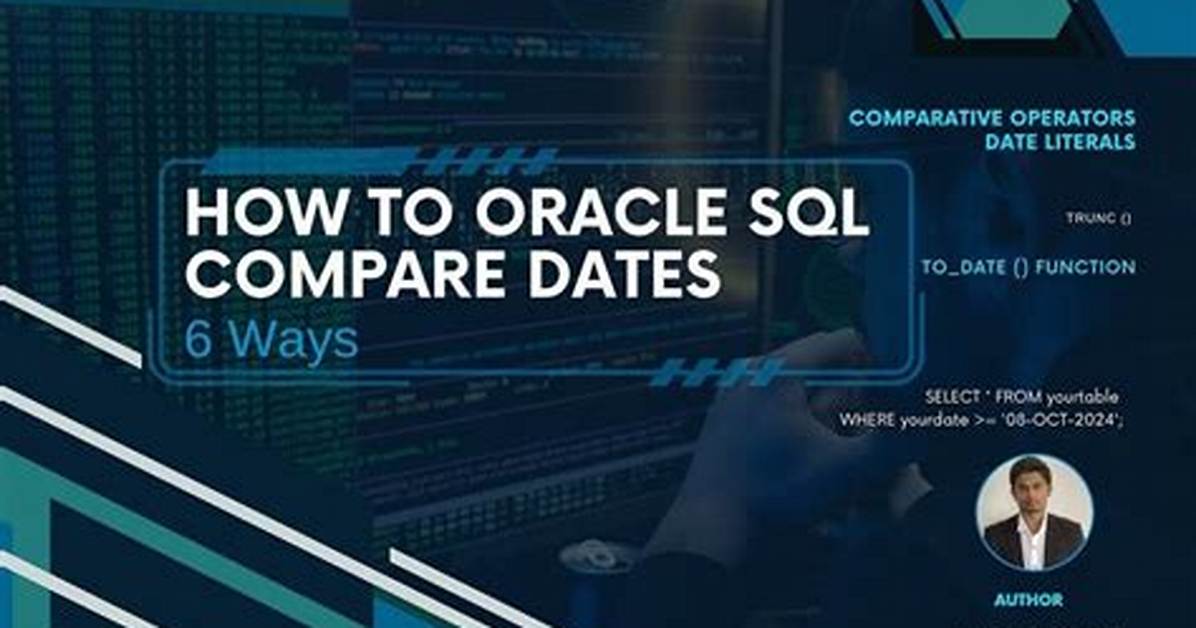 Comparing Dates in Oracle Sql