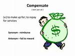 Compensate Antonym