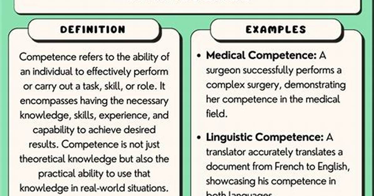 Competent Definition