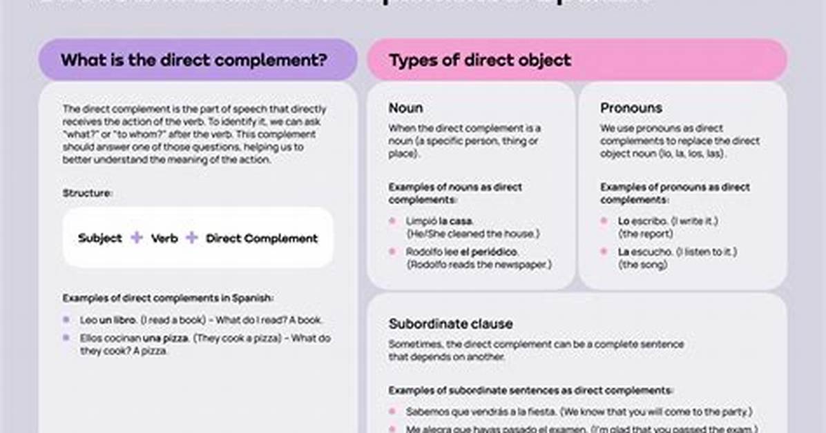 Complement in Spanish