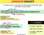 Complete Subject Examples