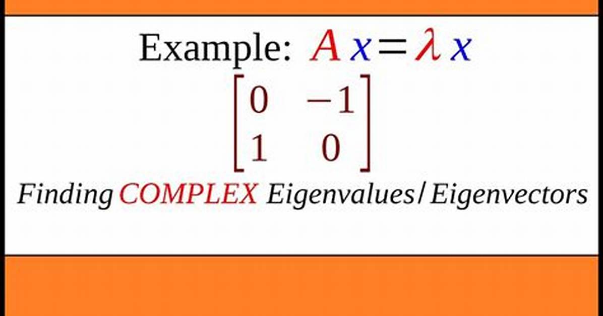 Complex Matrix 2X2 Eigenvalues Determination.