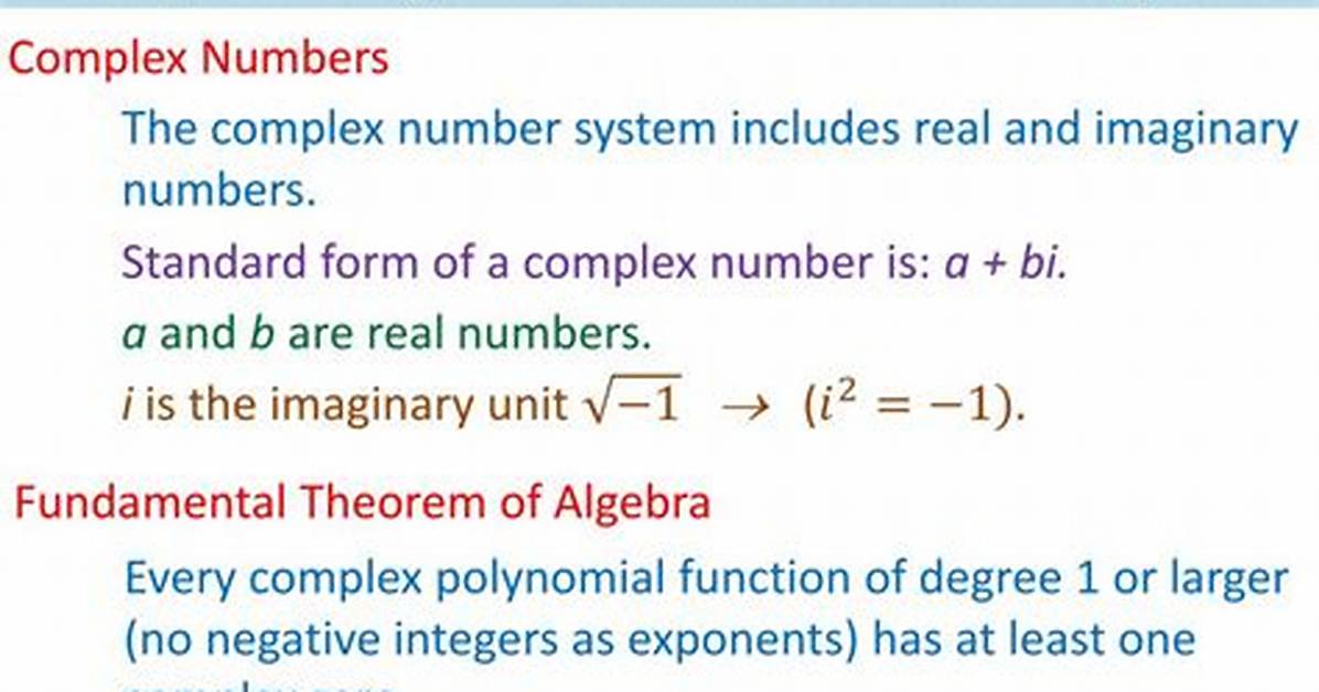Complex Zeros