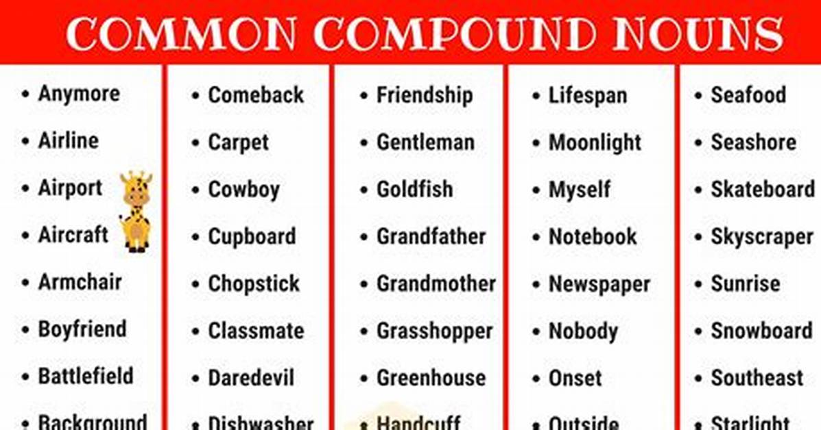 Compound Noun Examples