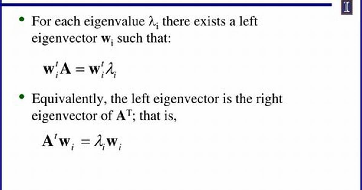 Compute Left Eigenvectors