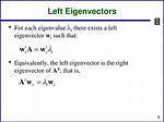 Compute Left Eigenvectors