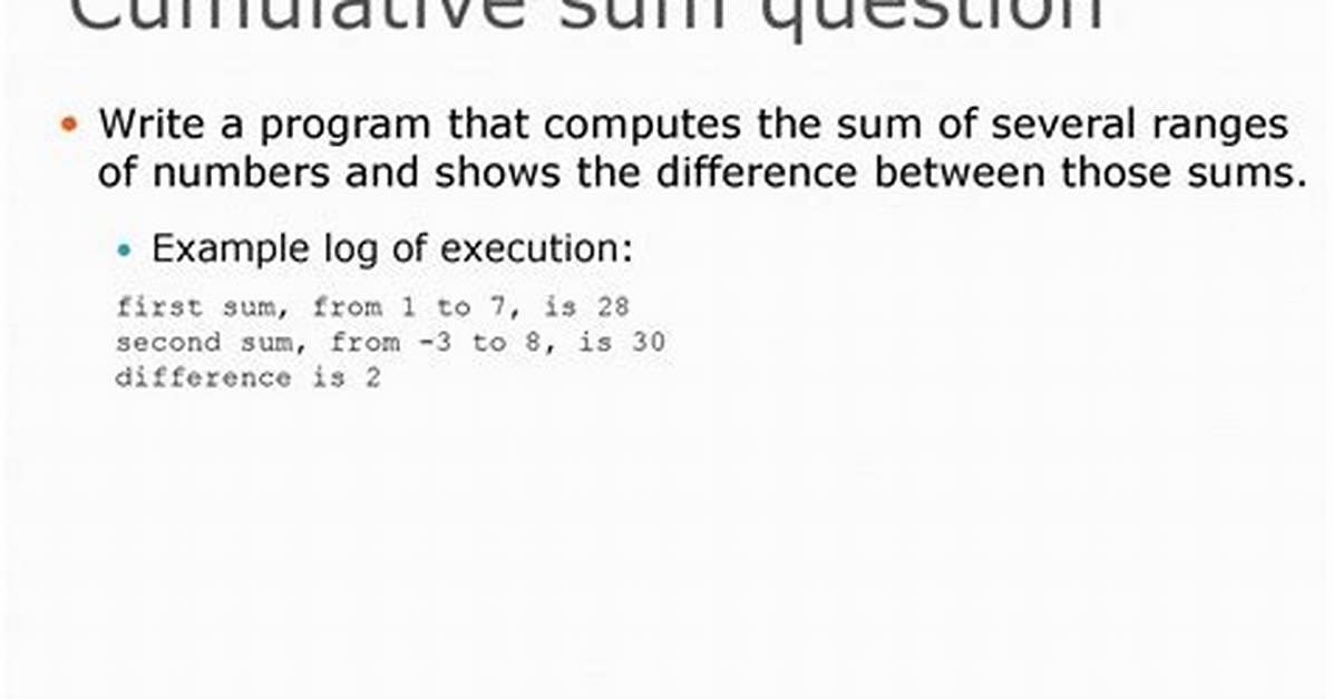 Computes a Sum