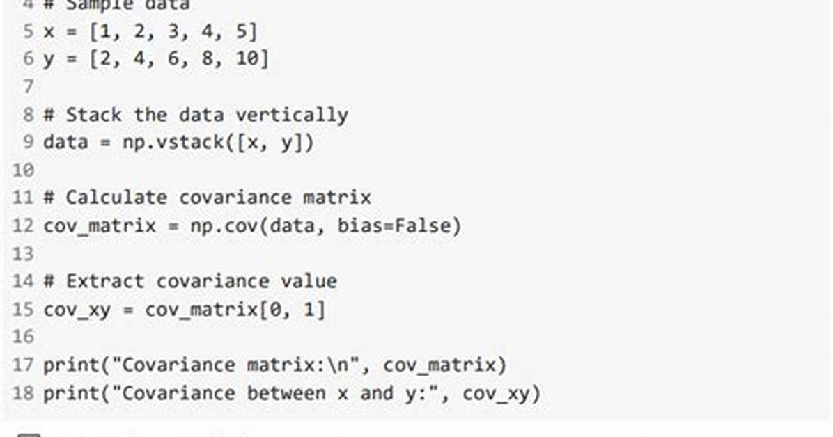 Computing Covariance Matrix Without Using Numpy