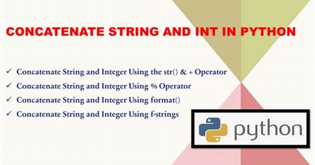 Concatenating String and Integer in Python