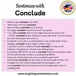 Conclude