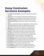 Conclusion Sentence