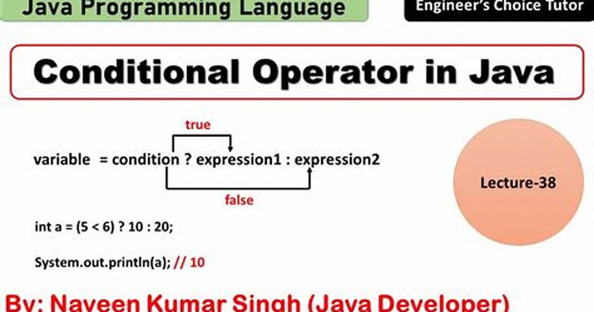 Conditional Operator Java