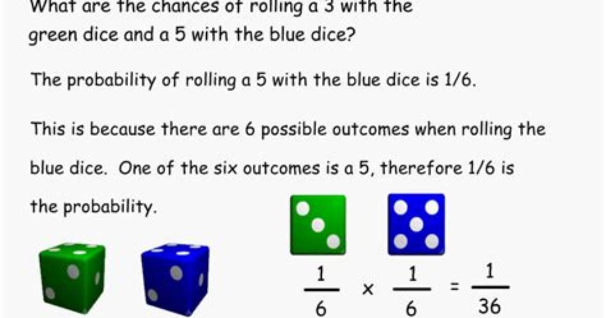Conditional Probability Rolling Two Dice