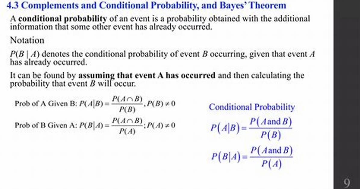 Conditional Probability with Complements