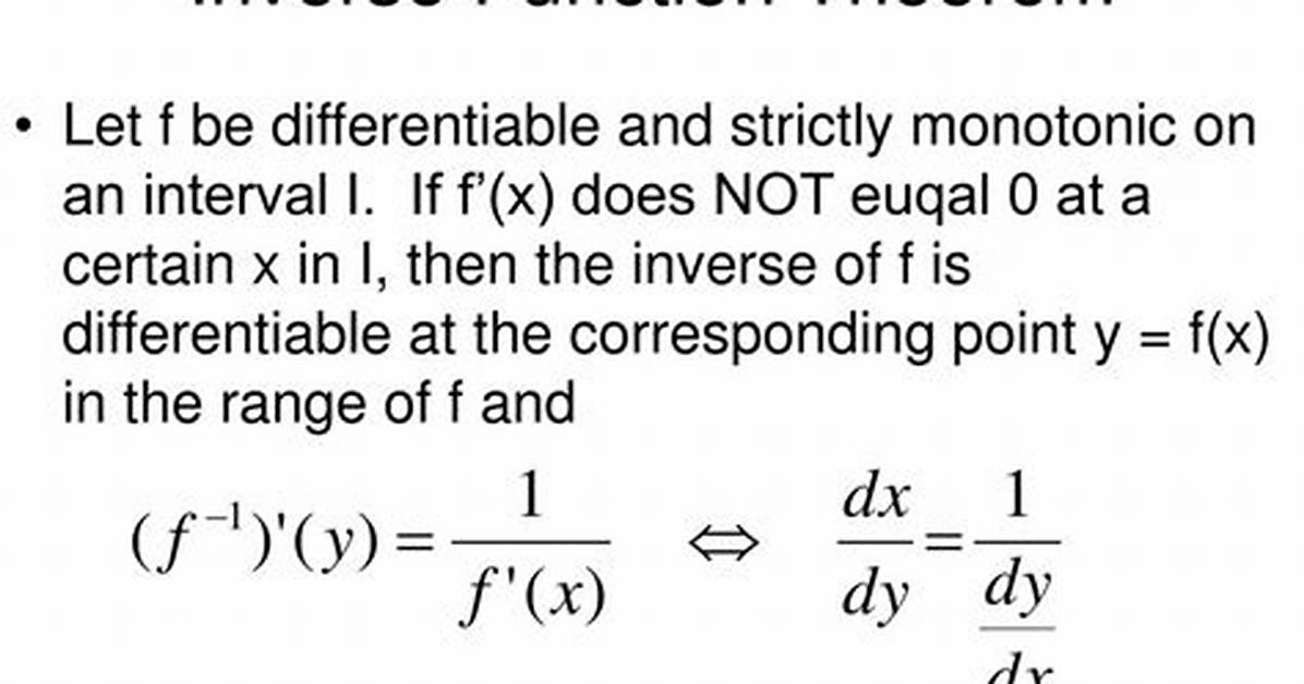 Conditions for Inverse Function Theorem