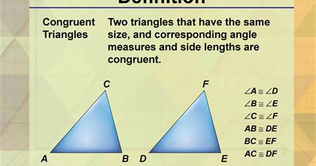 Congruent Triangles Definition