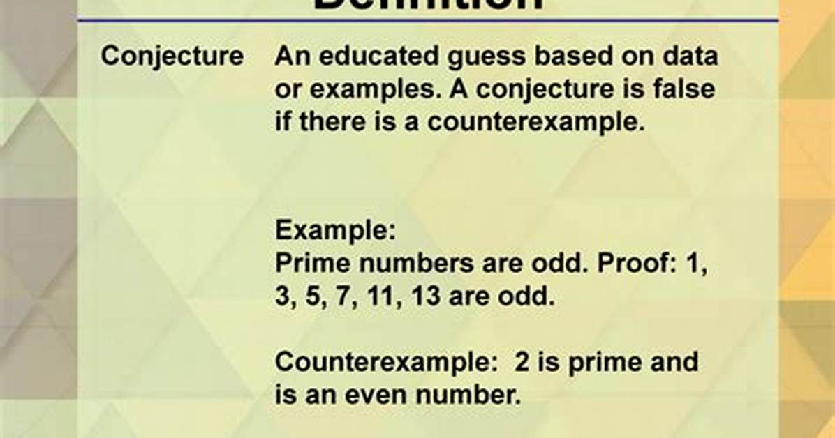 Conjecture Definition Geometry