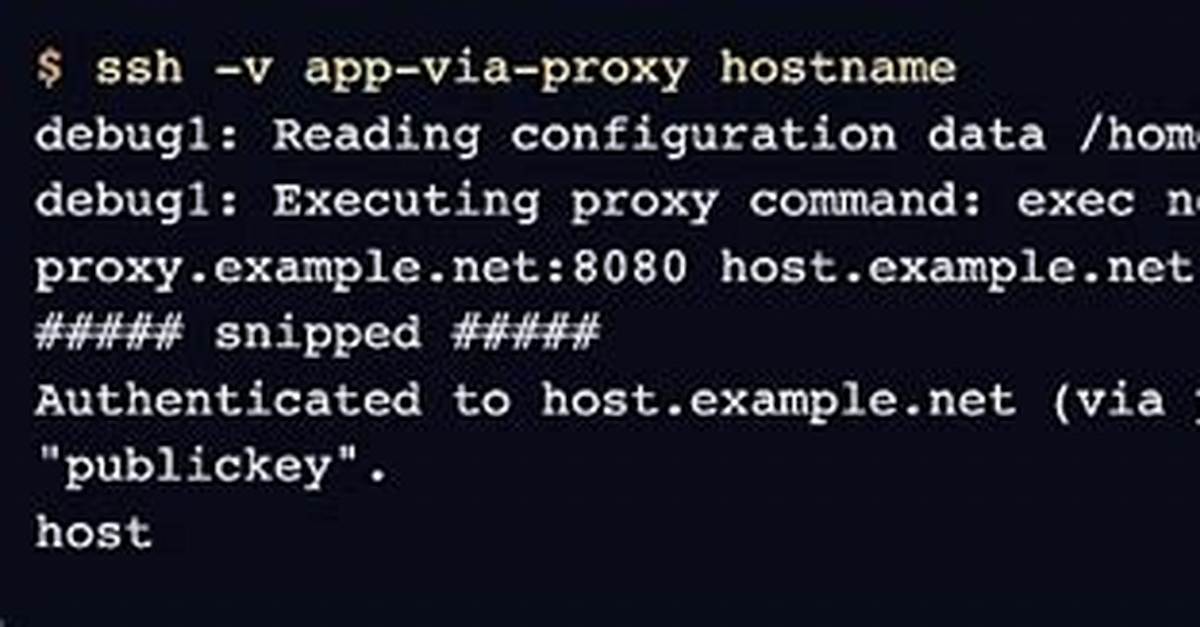 Connect with Ssh Through a Proxy