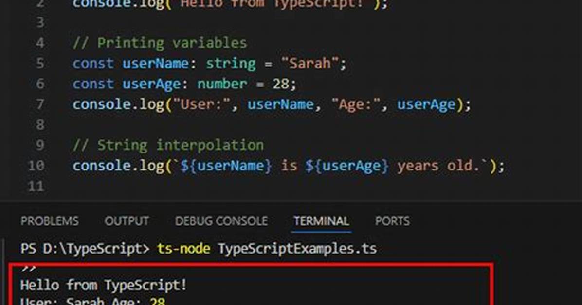Console Input in Typescript