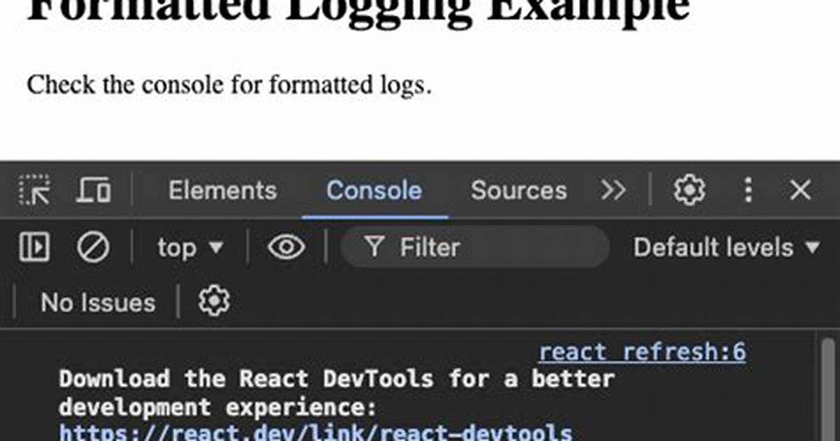 Console Logging for React?